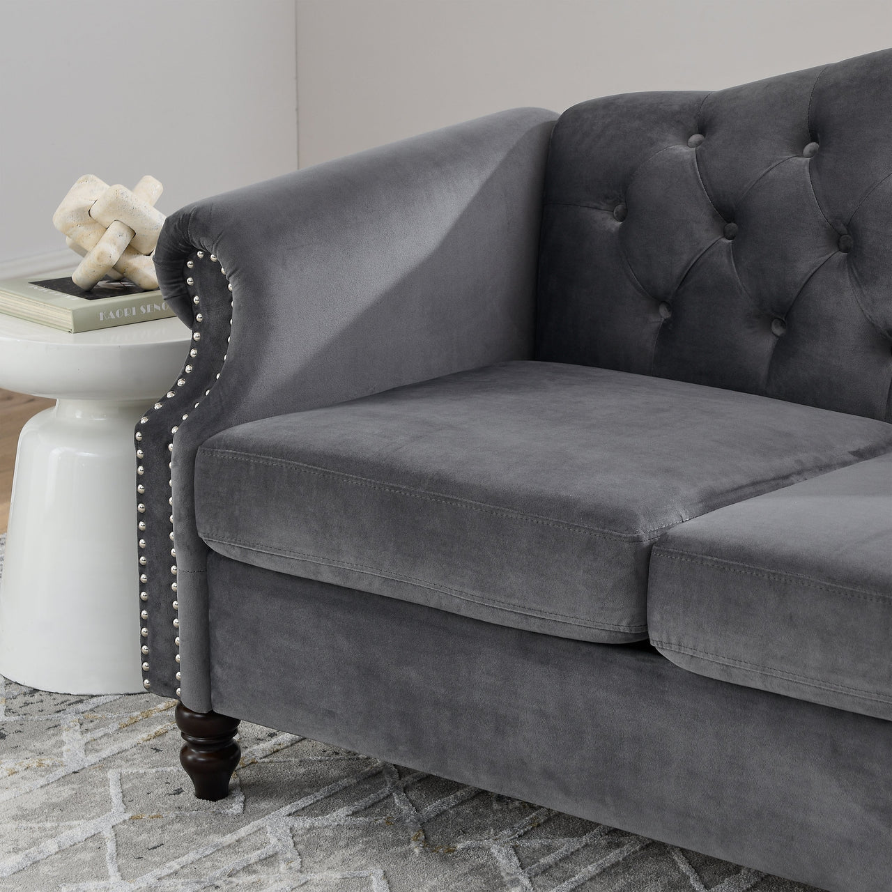 SYLVIE 57" Chesterfield Loveseat