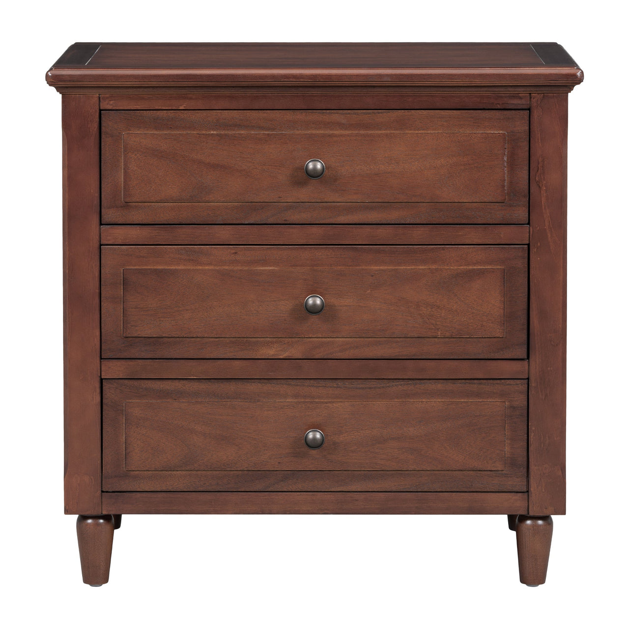 U_STYLE Embrace sophisticated organization with a contemporary bedside cabinet featuring three robust drawers, offering ample space to store personal items and simplify your daily routine.