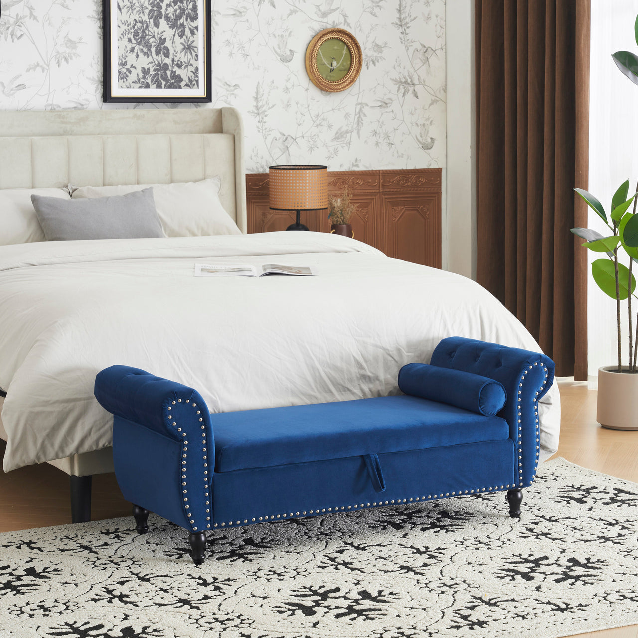 SOLENNE 51" Storage Ottoman