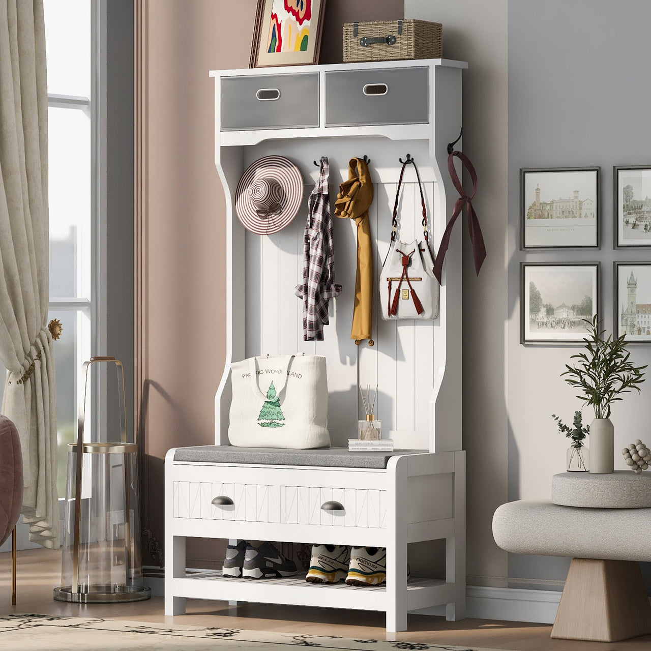KRYVON 33" Entryway Bench