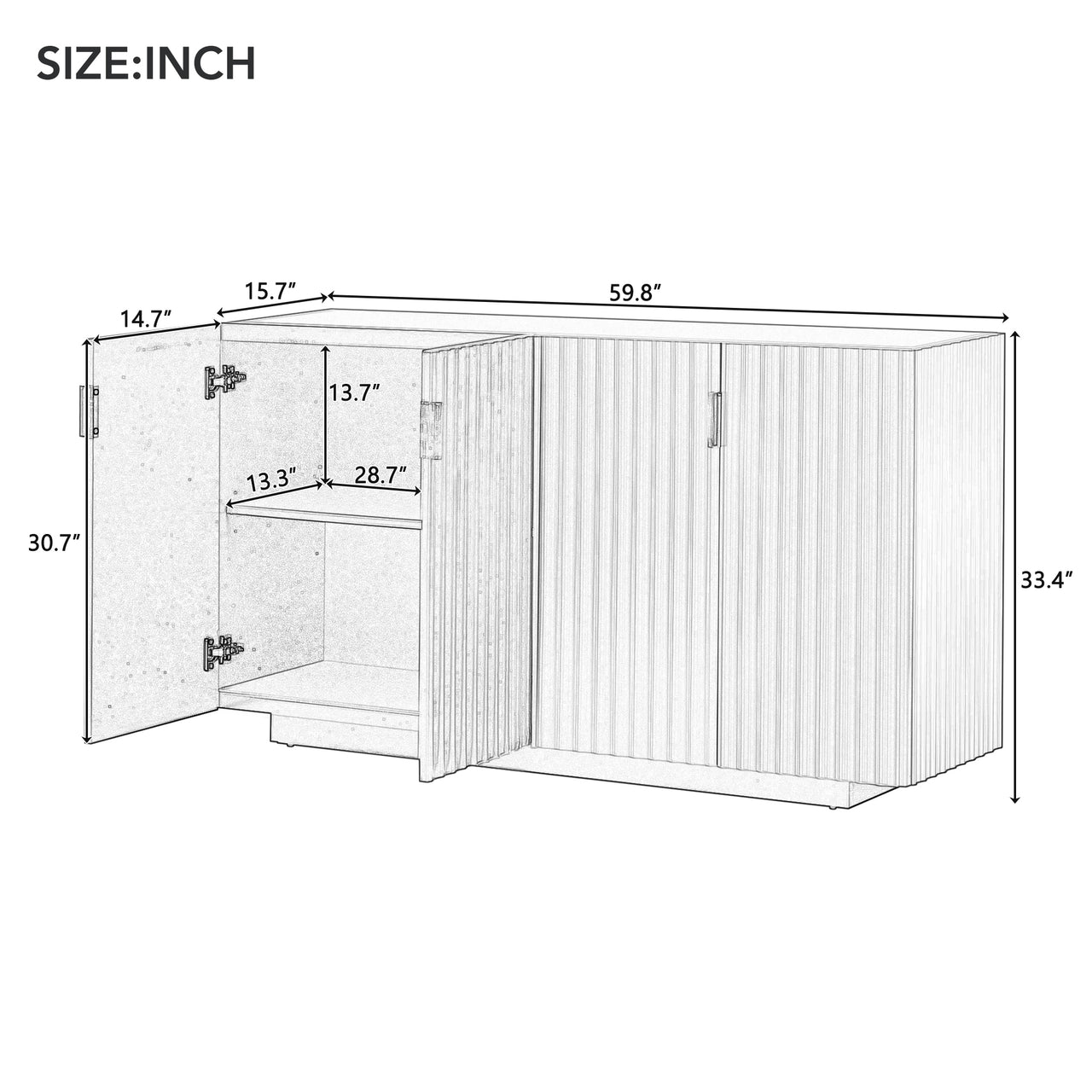 THALASA 60" Sideboard