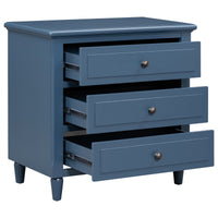 Thumbnail for U_STYLE 3-Drawer Nightstand Storage Wood Cabinet