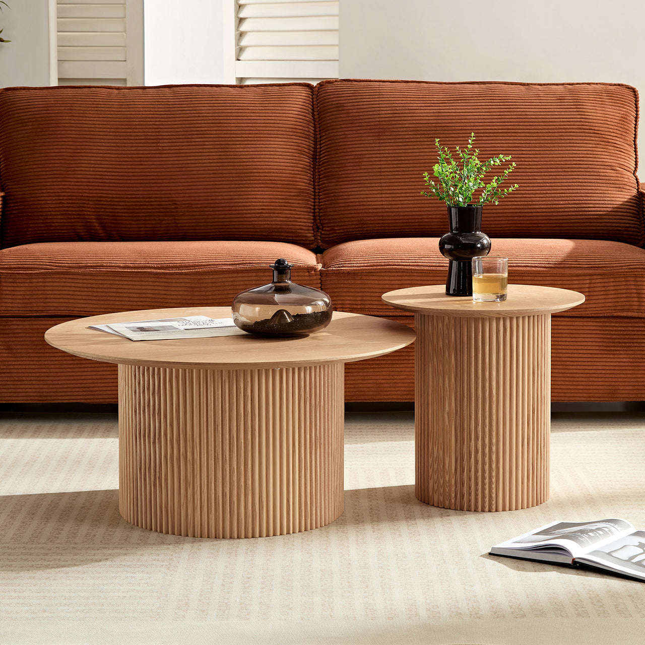 RHEA 18" Fluted Side Table