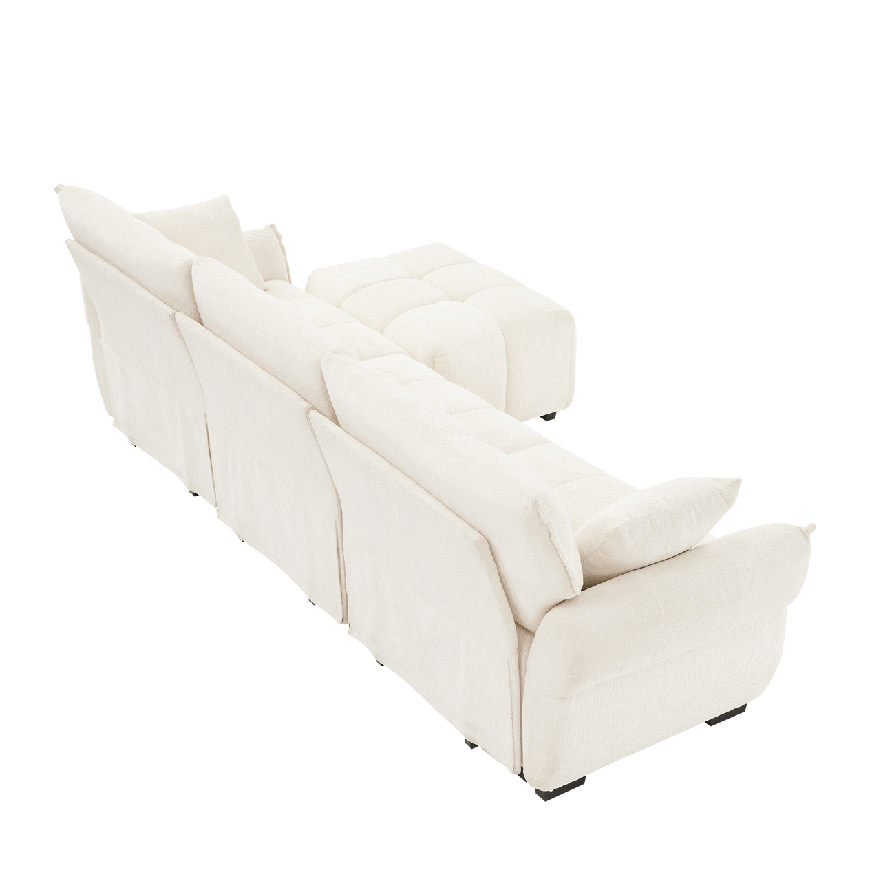 CELESTE 110" Charlotte 3 Seater Sofa with 1 Ottoman