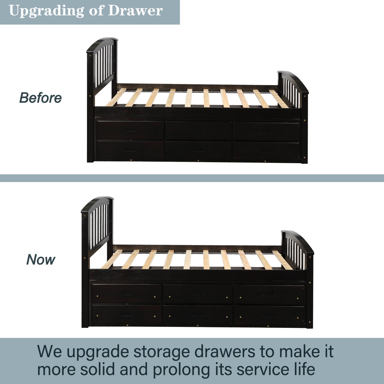 NOLVEX 79" Wood Bed