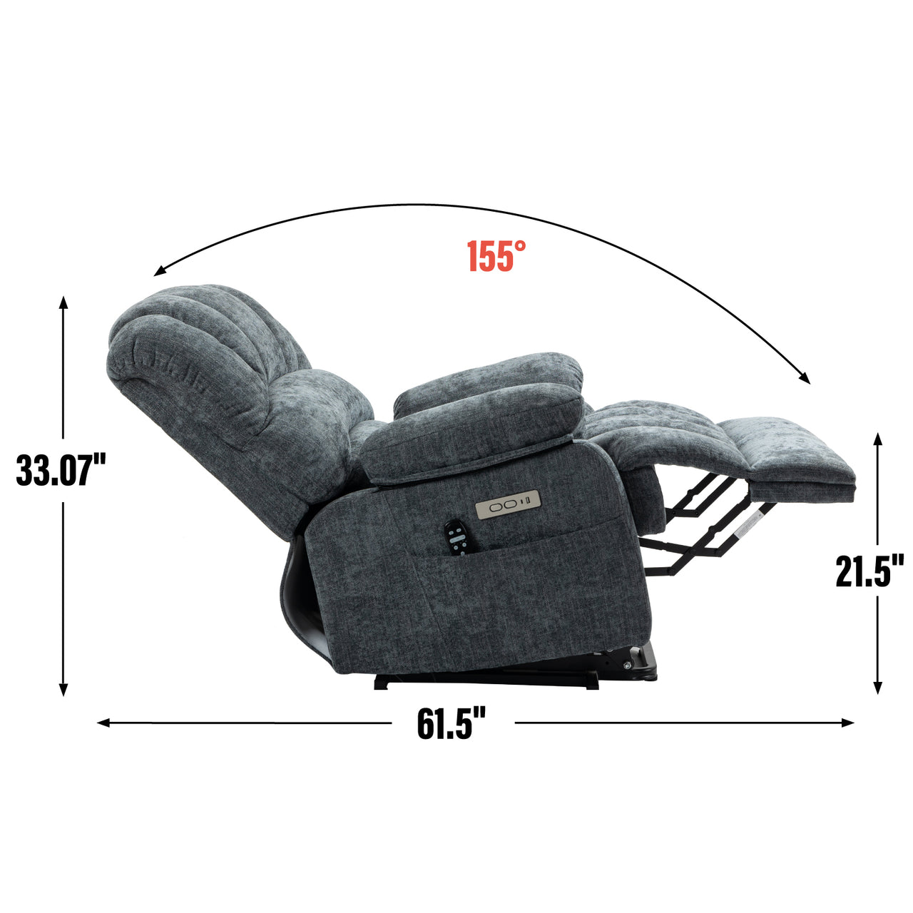 COZYLift 40" Recliner with Heat Massage - 7163 XL