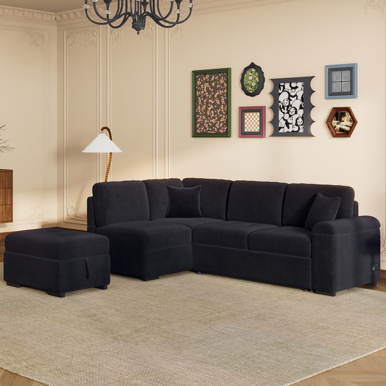 TYCHO 85" Sectional Sofa Bed