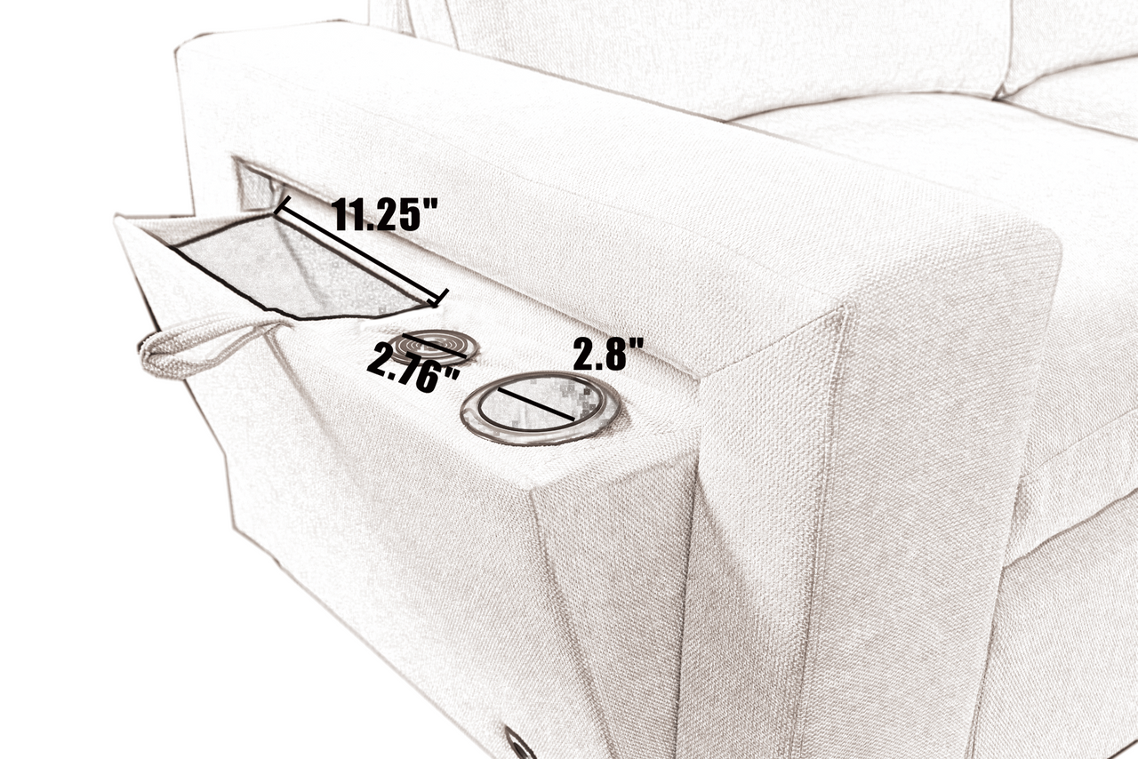 TOVRIX 141" Sectional Sofa