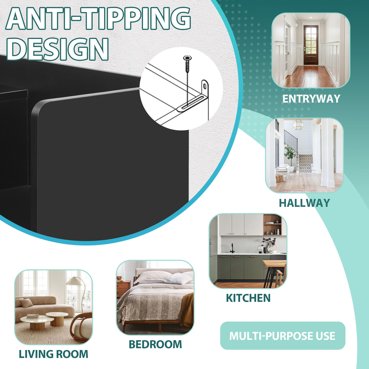 REVNIX 57" Sideboard