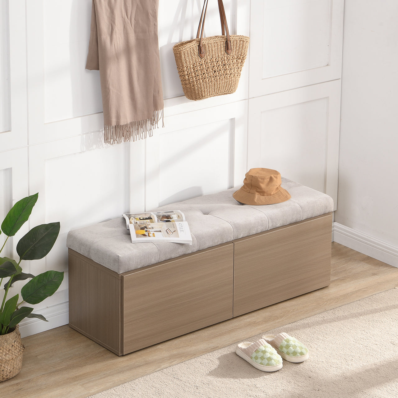 PEREGRINE 49" Shoe Storage Bench
