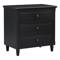 Thumbnail for U_STYLE 3-Drawer Nightstand Storage Wood Cabinet (As Same As WF297663AAB)