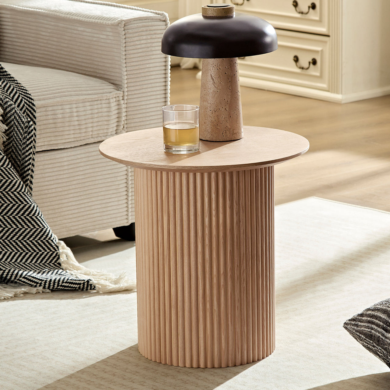 RHEA 18" Fluted Side Table