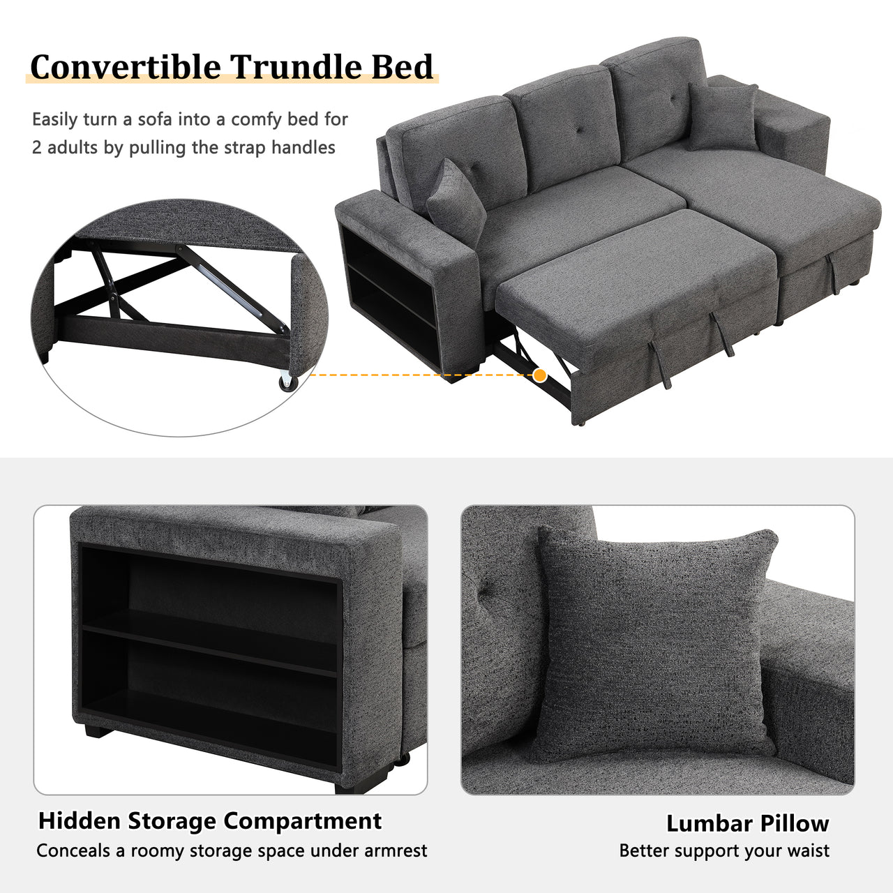 PYLORA 95" Sectional Sofa