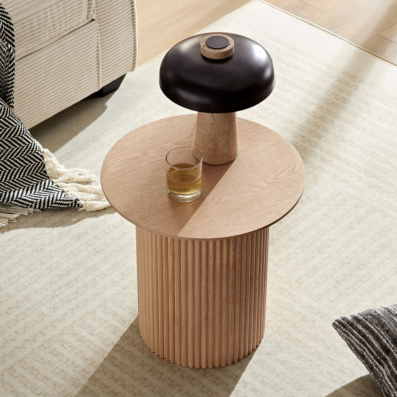 RHEA 18" Fluted Side Table