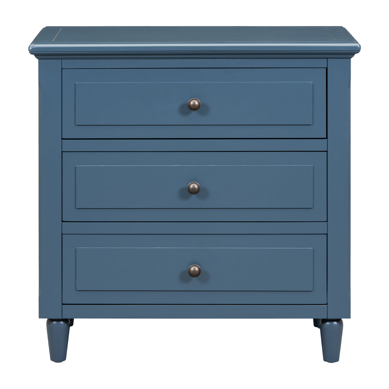 U_STYLE 3-Drawer Nightstand Storage Wood Cabinet