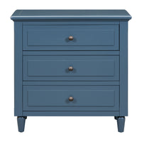 Thumbnail for U_STYLE 3-Drawer Nightstand Storage Wood Cabinet