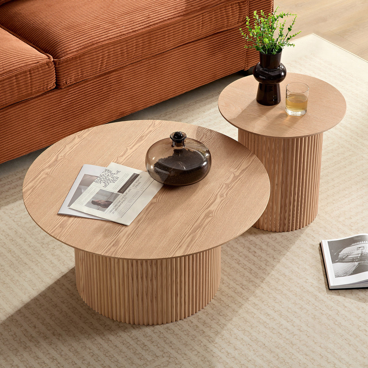 RHEA 18" Fluted Side Table