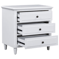 Thumbnail for U_STYLE 3-Drawer Nightstand Storage Wood Cabinet (As Same As WF297663AAK)
