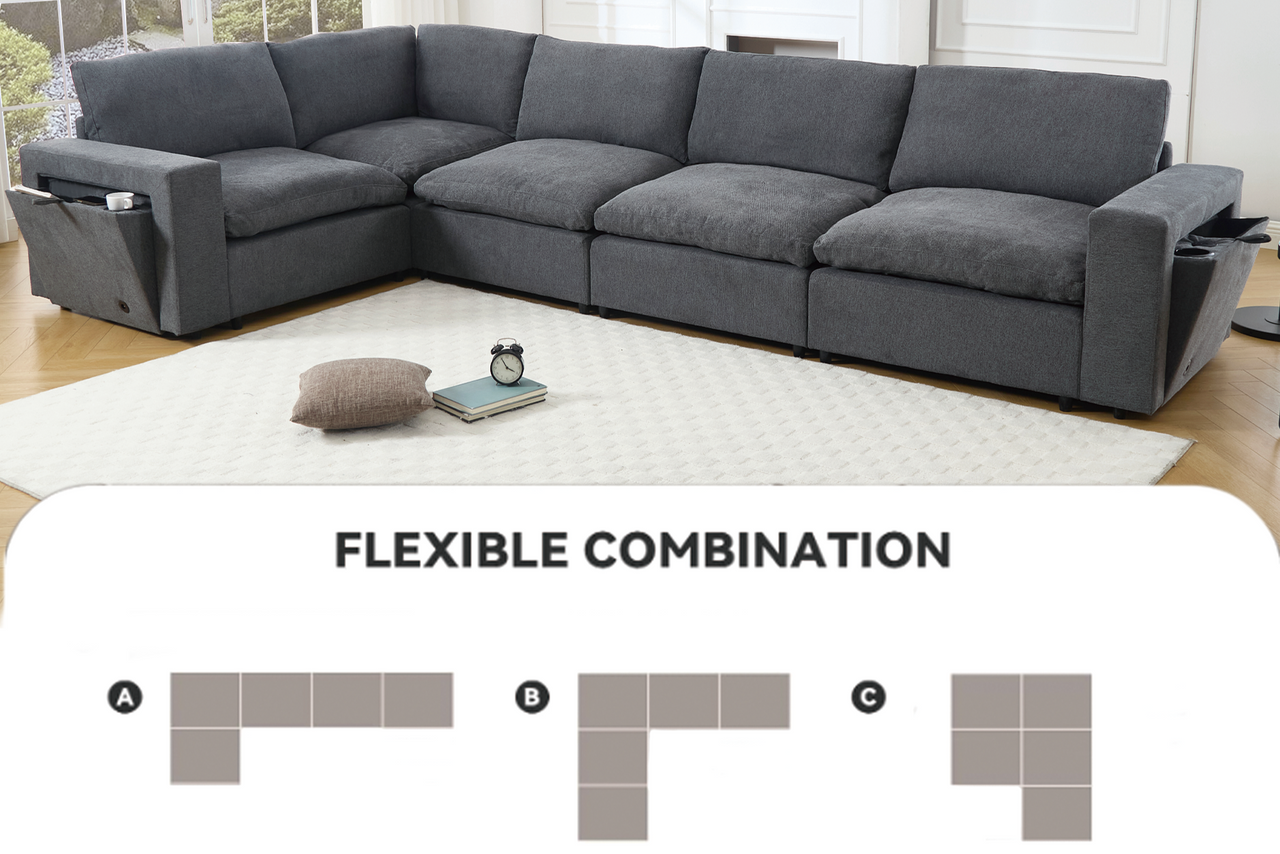 TOVRIX 141" Sectional Sofa