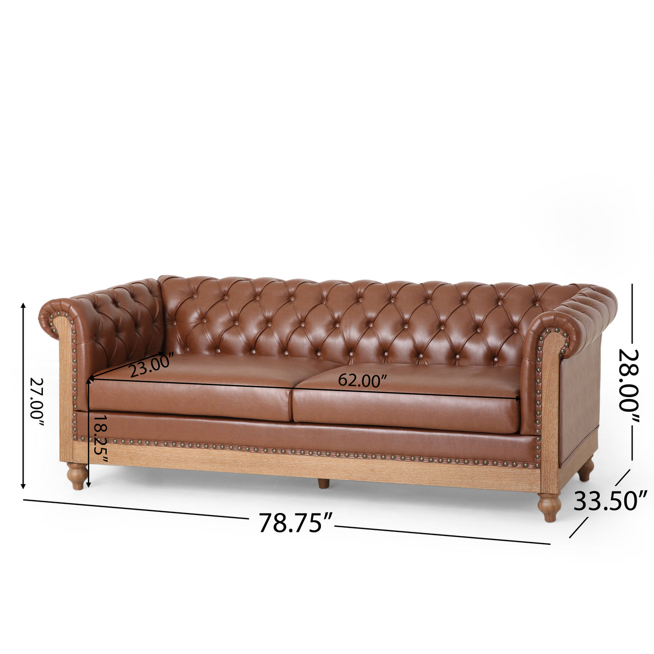 SOLIS 79" Chesterfield Sofa