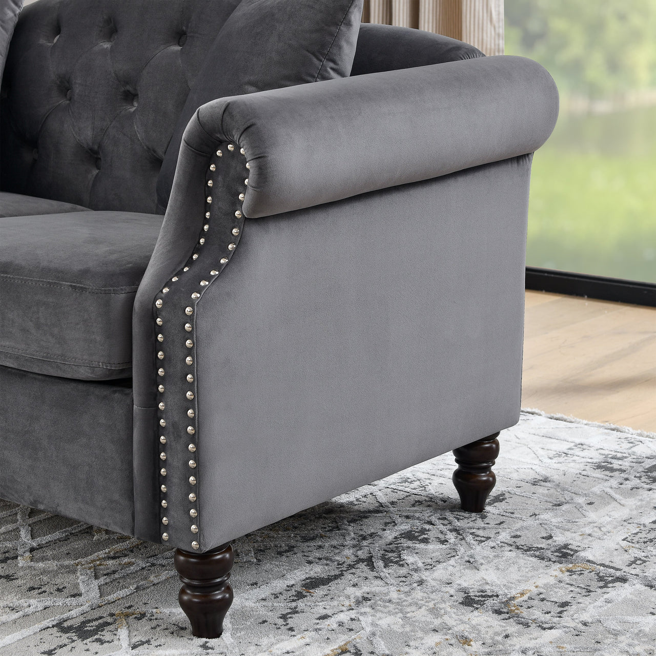 SYLVIE 57" Chesterfield Loveseat