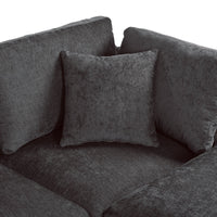 Thumbnail for U-style Upholstered Modular Sofa with Removable Storage Ottoman, 2 hidden cup holders, Sectional sofa for Living Room Apartment(5-Seater) (OLD SKU:WY000371AAE)