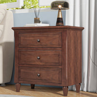 Thumbnail for U_STYLE Embrace sophisticated organization with a contemporary bedside cabinet featuring three robust drawers, offering ample space to store personal items and simplify your daily routine.