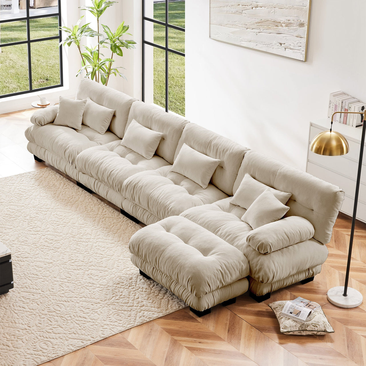 KIT 173" Sofa With 1 Ottoman