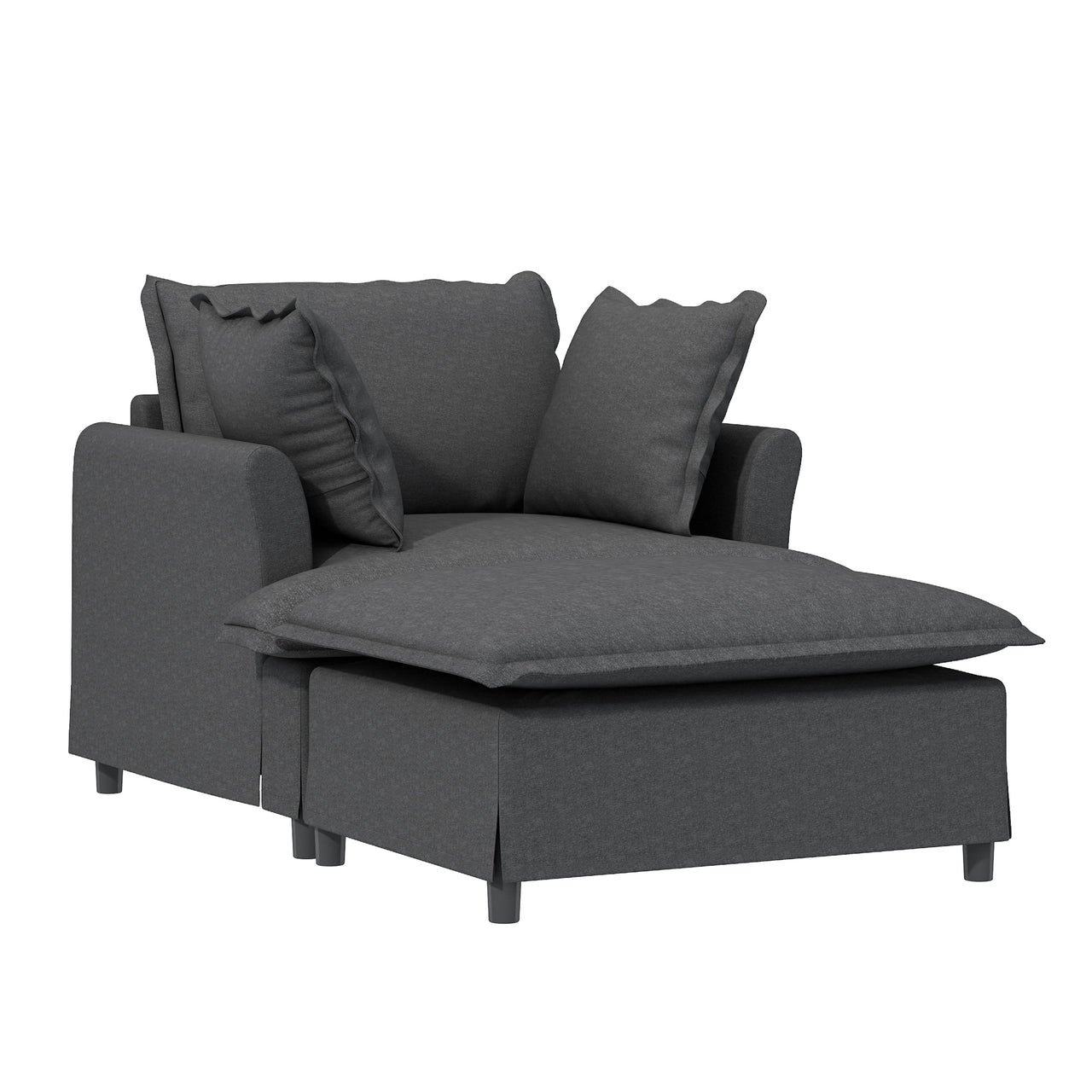 SYNOVI 37" Chair with Ottoman