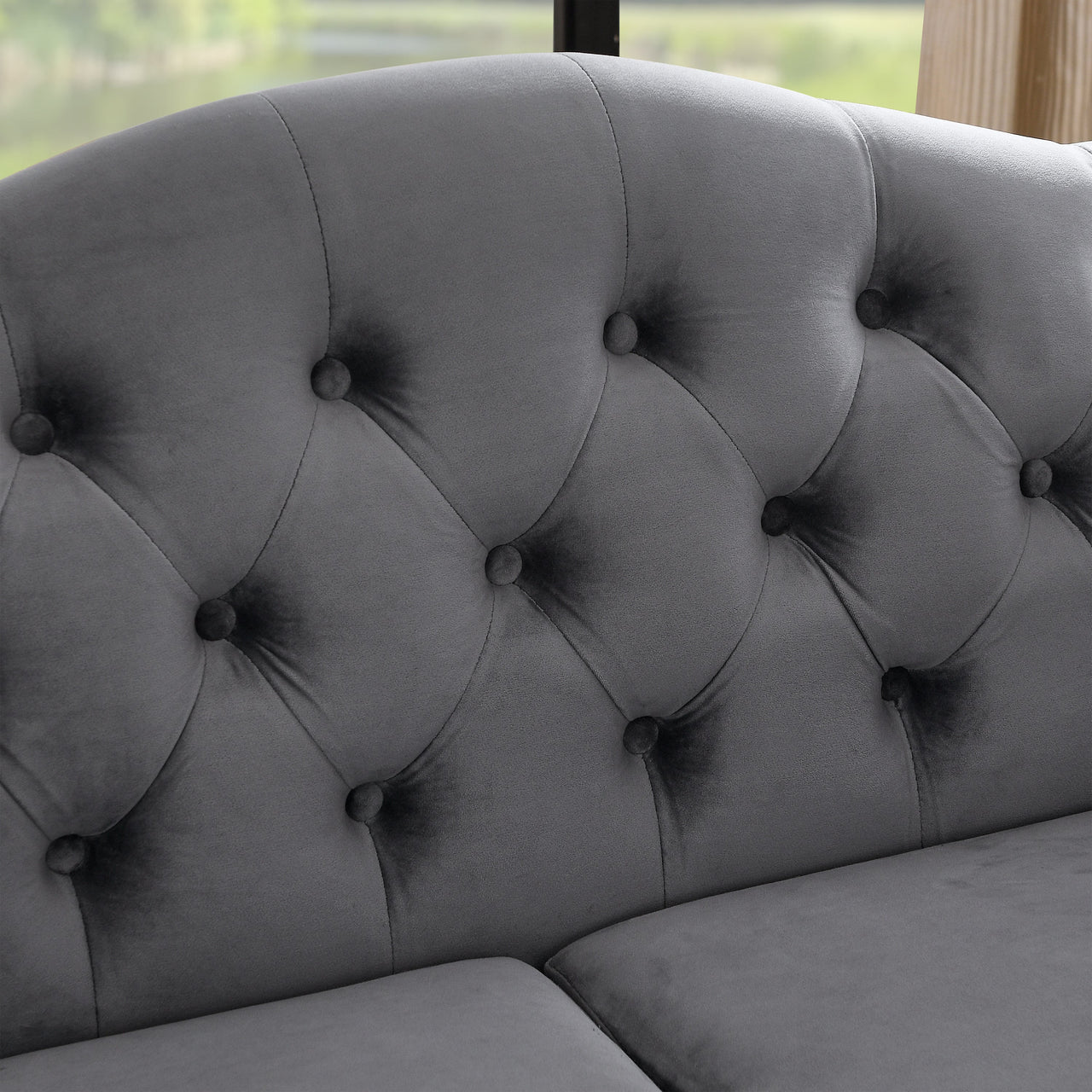 SYLVIE 57" Chesterfield Loveseat