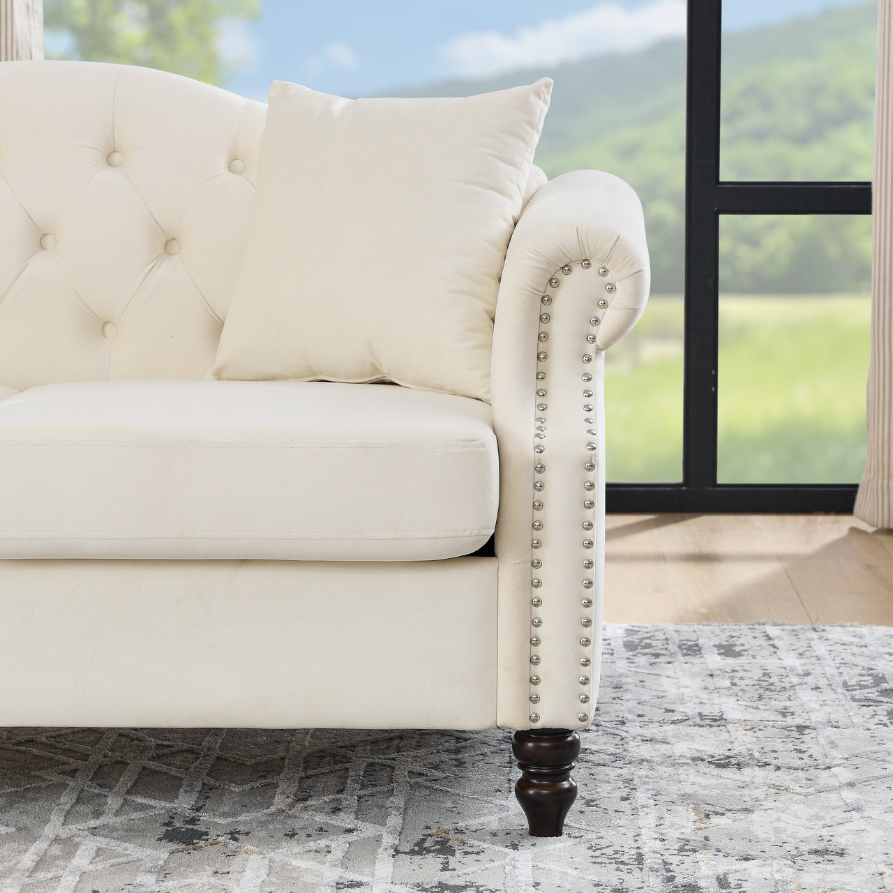 SYLVIE 57" Chesterfield Loveseat