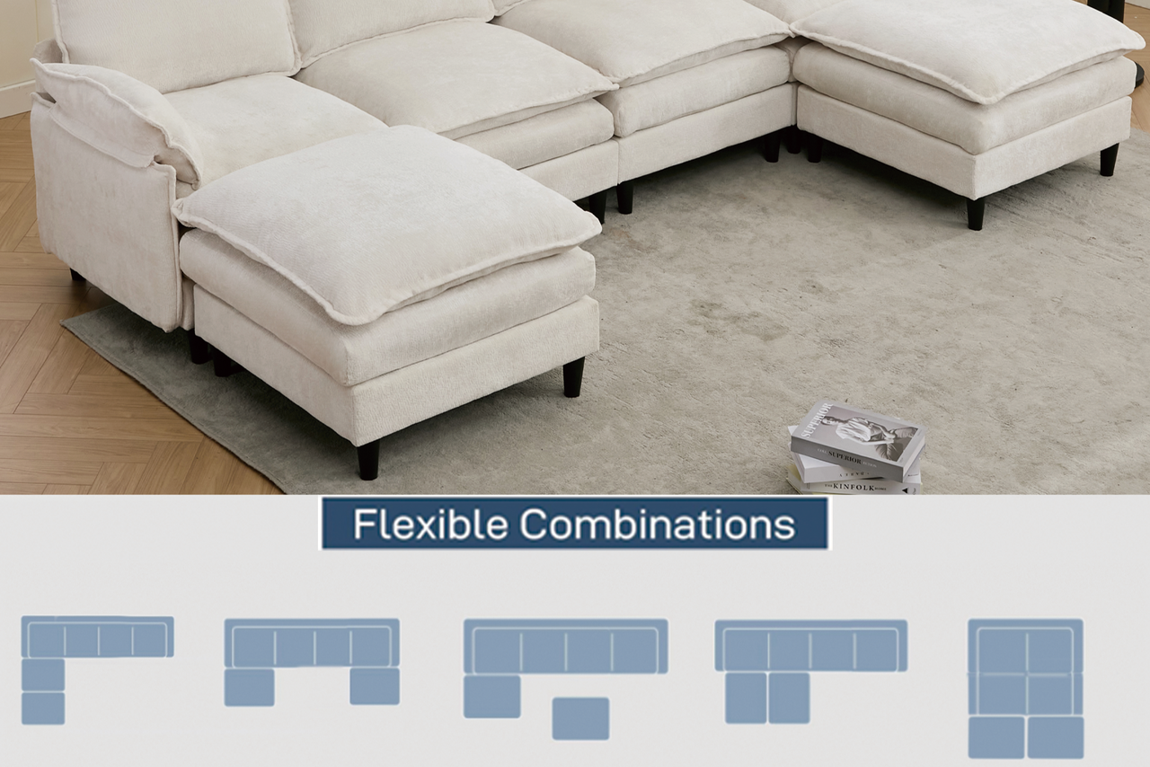 QUORVEX 121" Sectional Sofa
