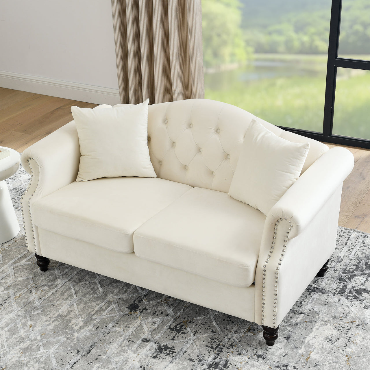 SYLVIE 57" Chesterfield Loveseat