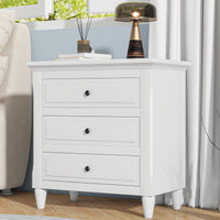 Thumbnail for U_STYLE 3-Drawer Nightstand Storage Wood Cabinet (As Same As WF297663AAK)
