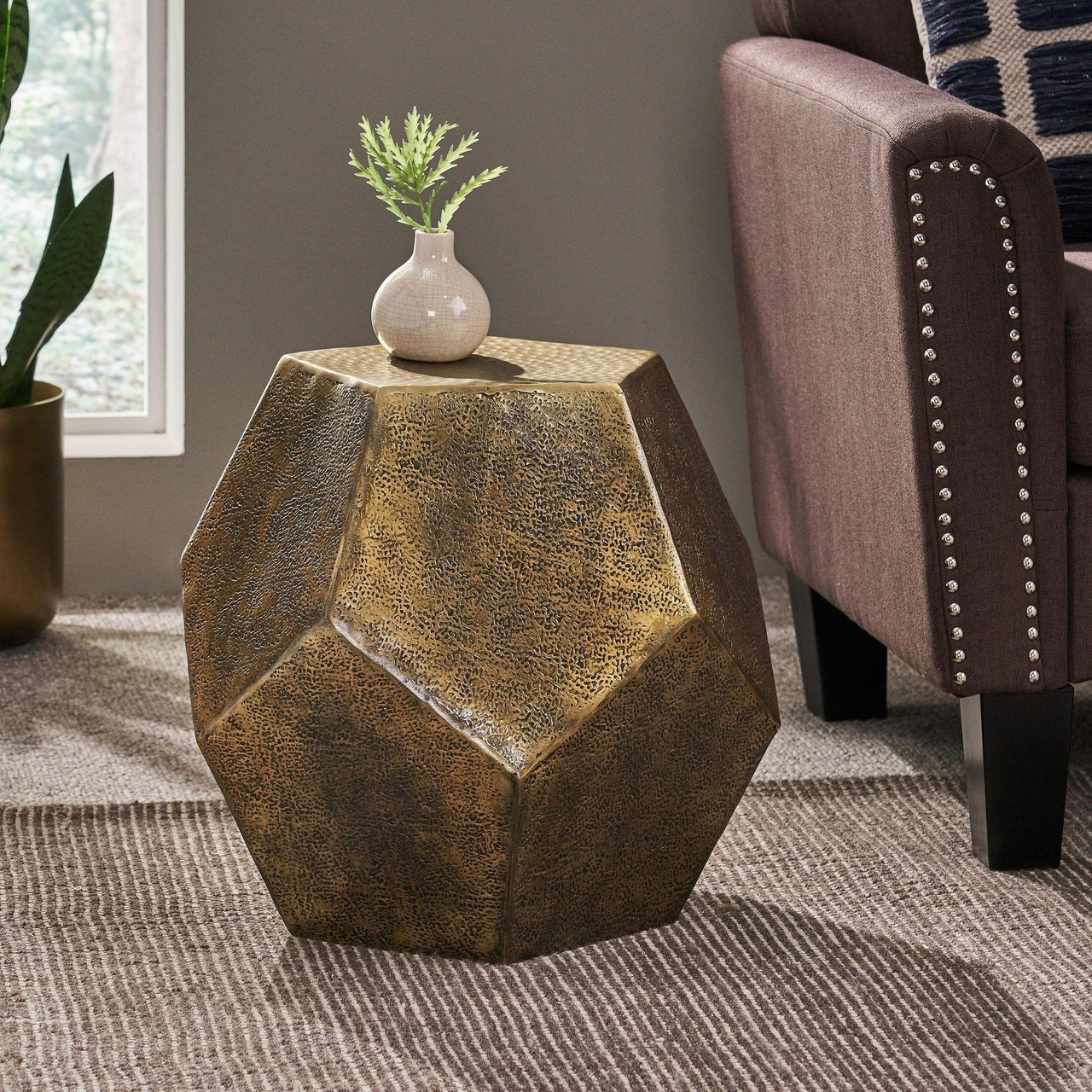 HexaGold 20" Side Table