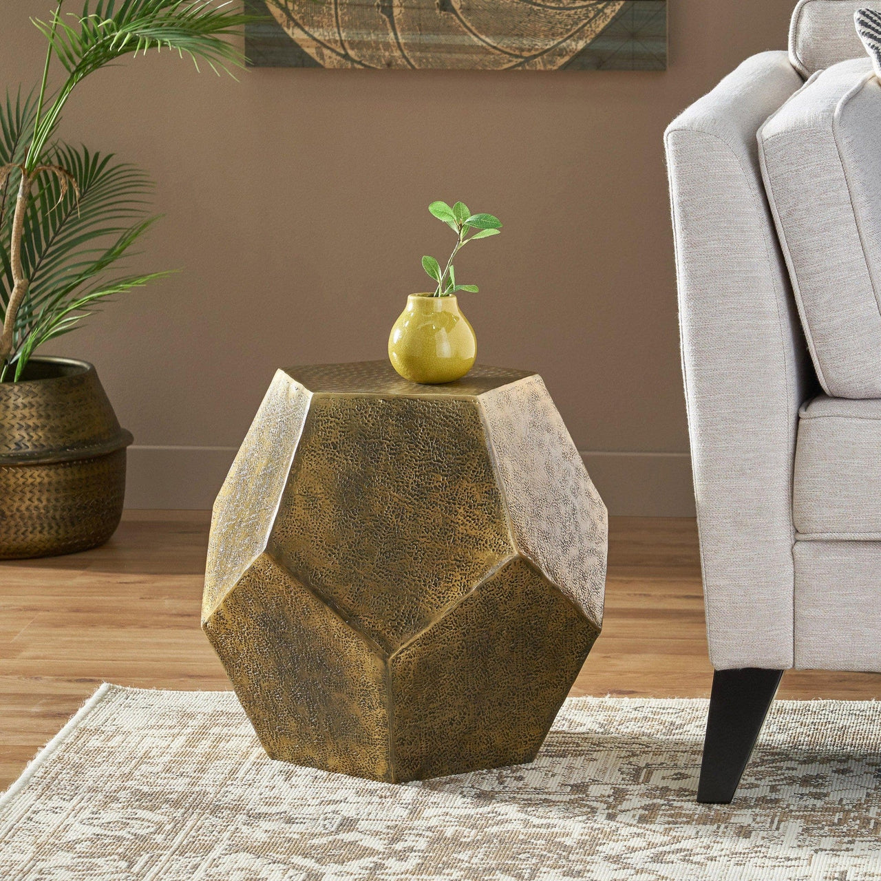 HexaGold 20" Side Table