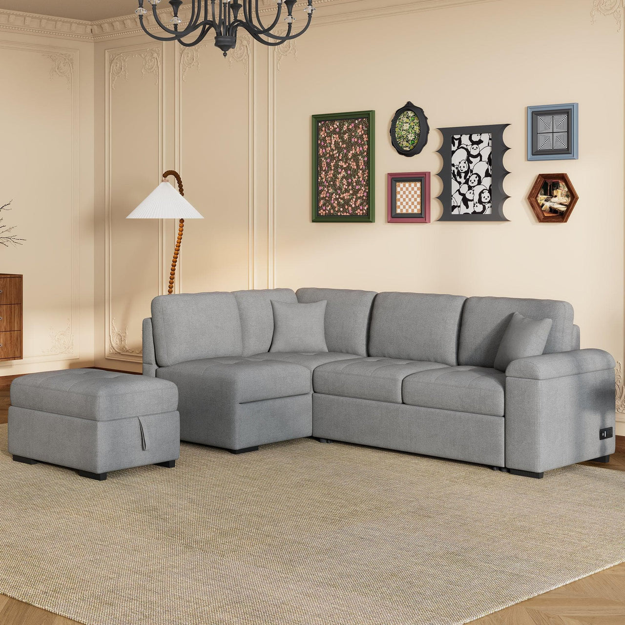 TYCHO 85" Sectional Sofa Bed