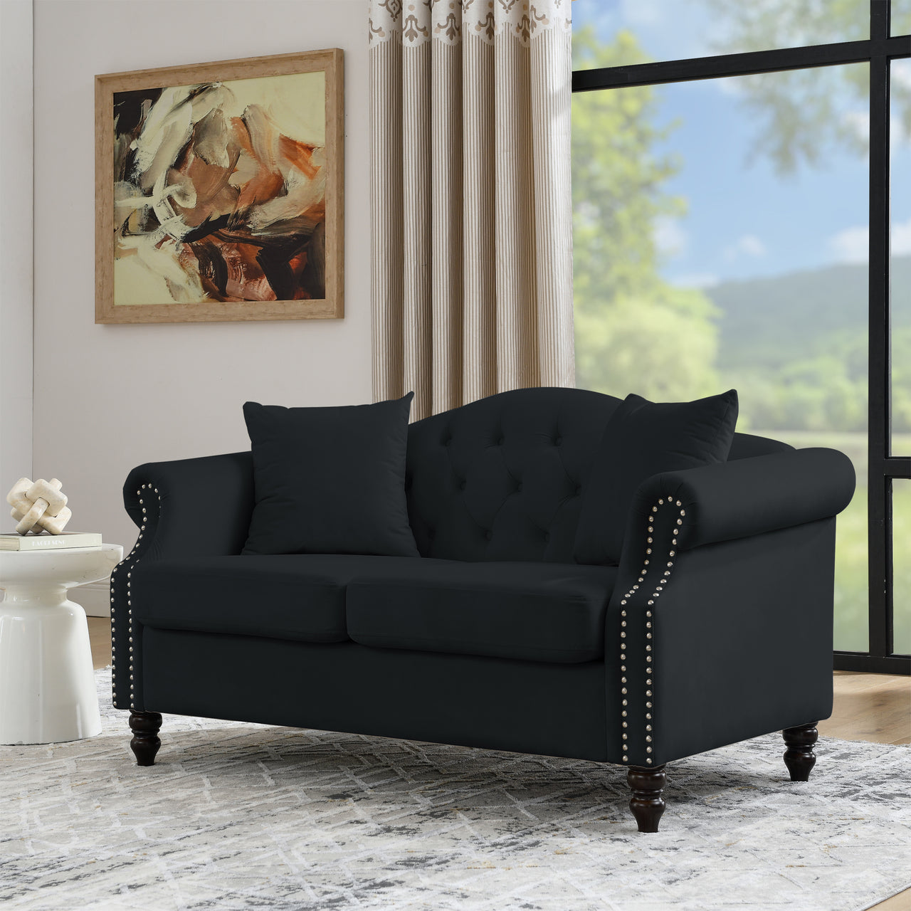SYLVIE 57" Chesterfield Loveseat