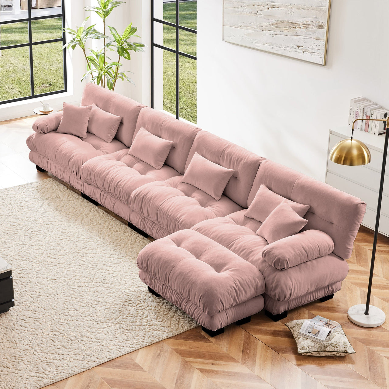 KIT 173" Sofa With 1 Ottoman