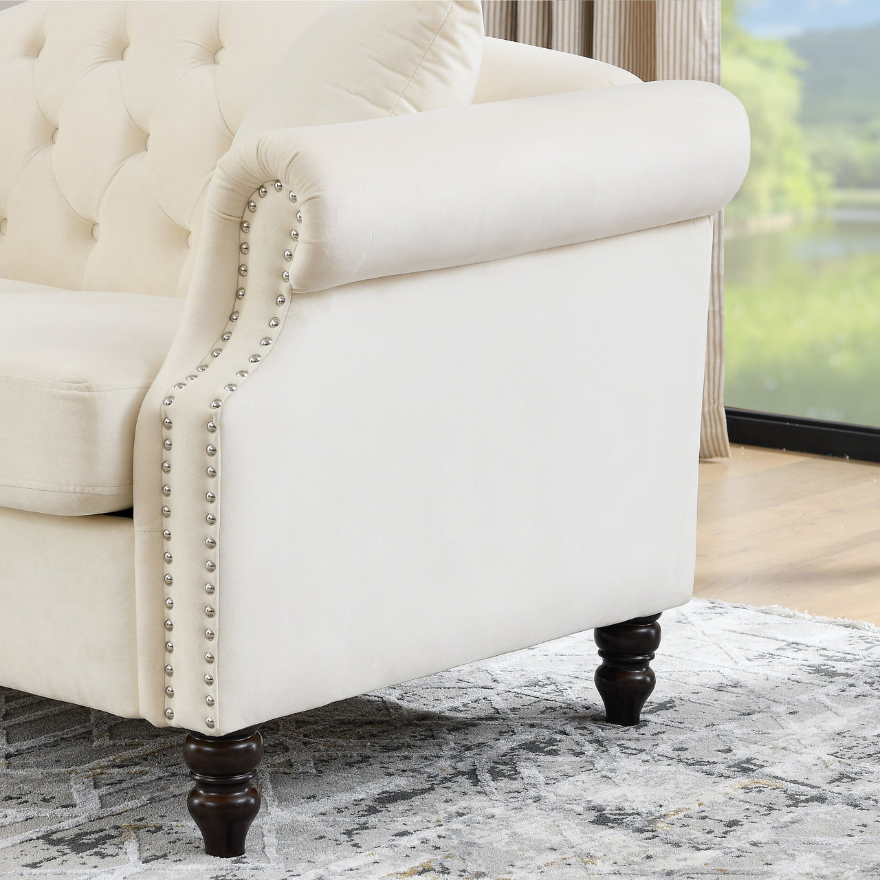 SYLVIE 57" Chesterfield Loveseat