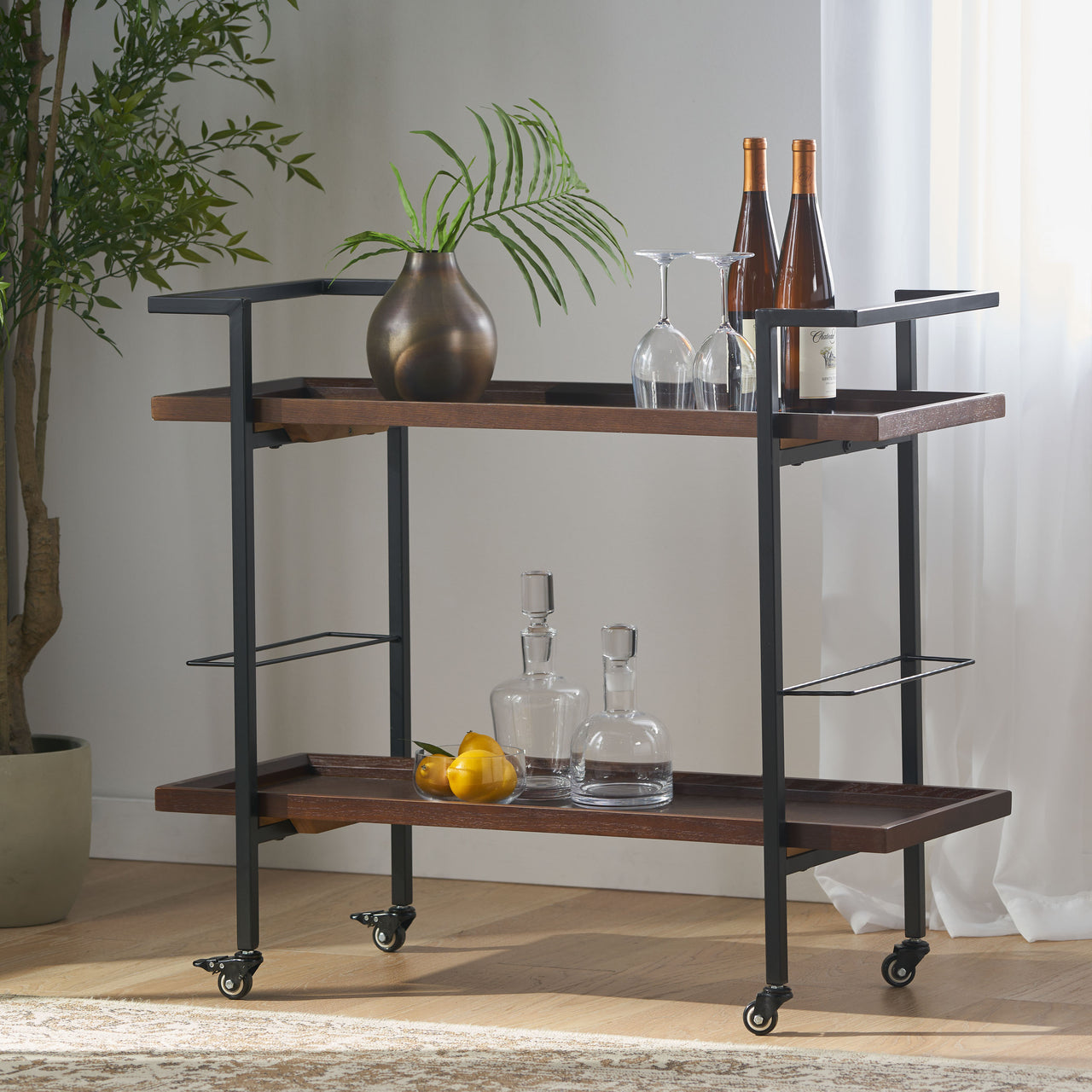 QUYLEX 38" Bar Cart