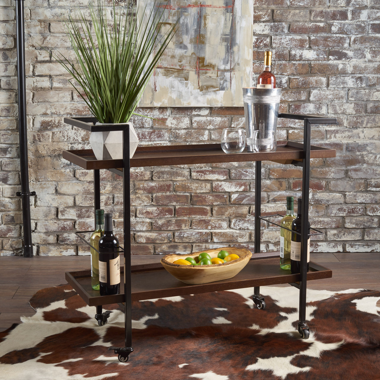 QUYLEX 38" Bar Cart