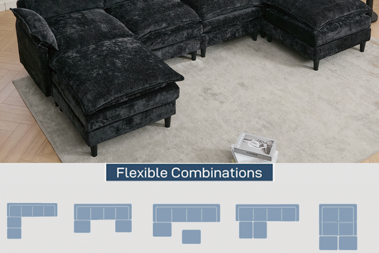 QUORVEX 121" Sectional Sofa