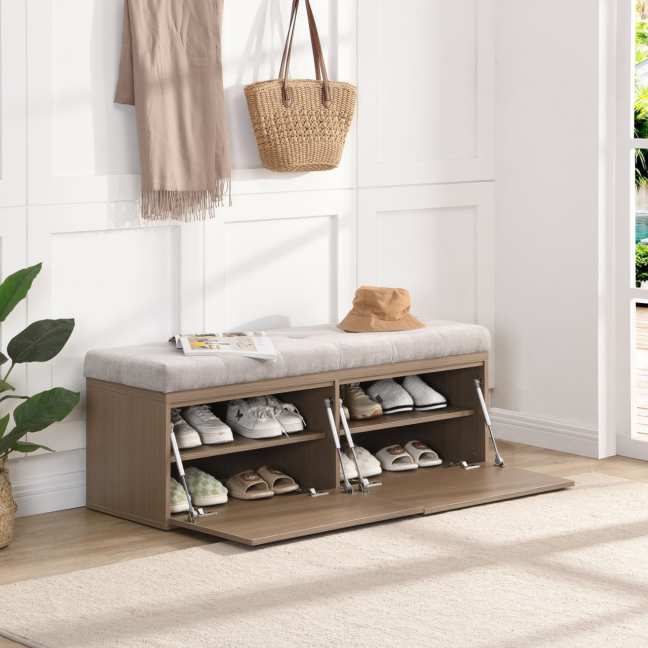PEREGRINE 49" Shoe Storage Bench