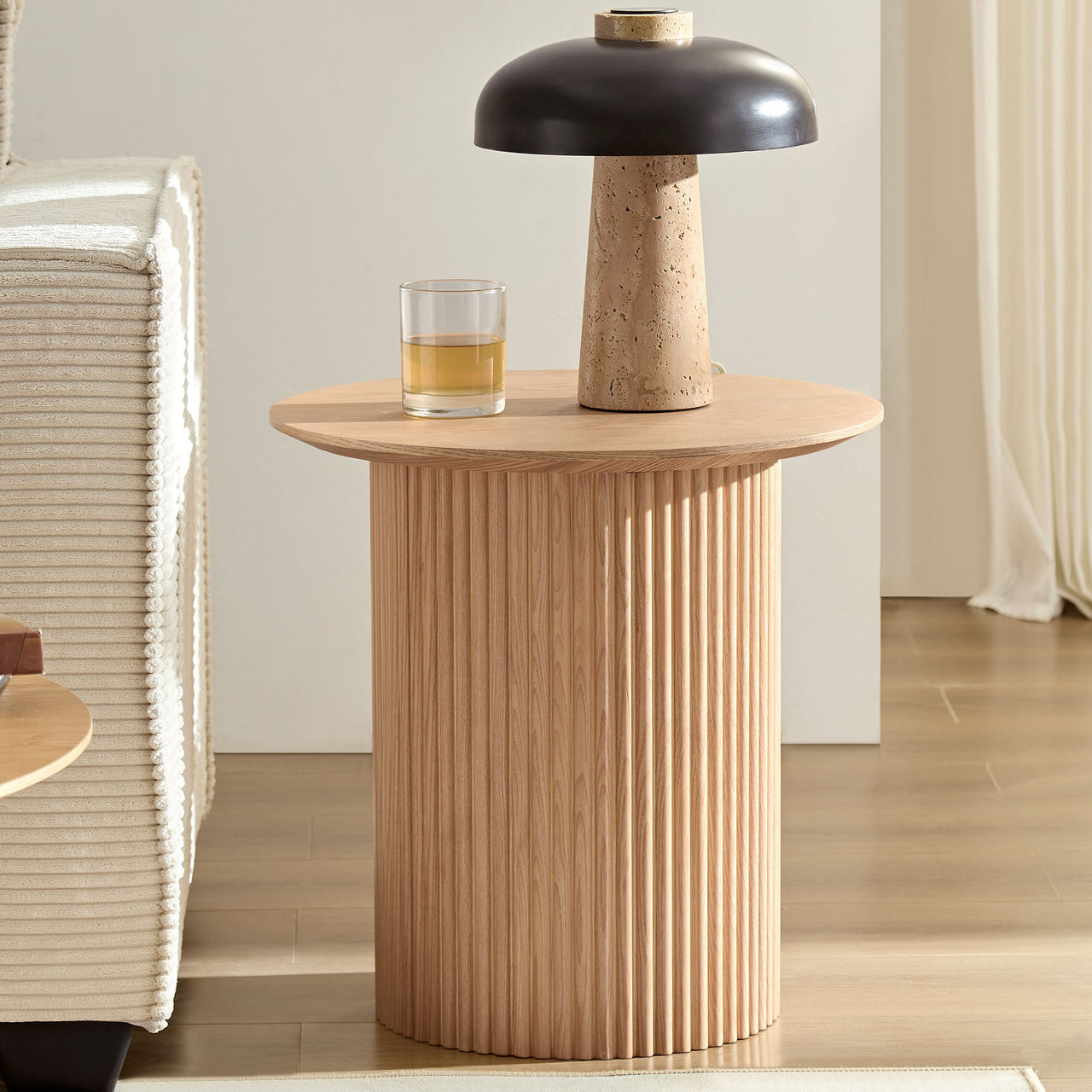 RHEA 18" Fluted Side Table