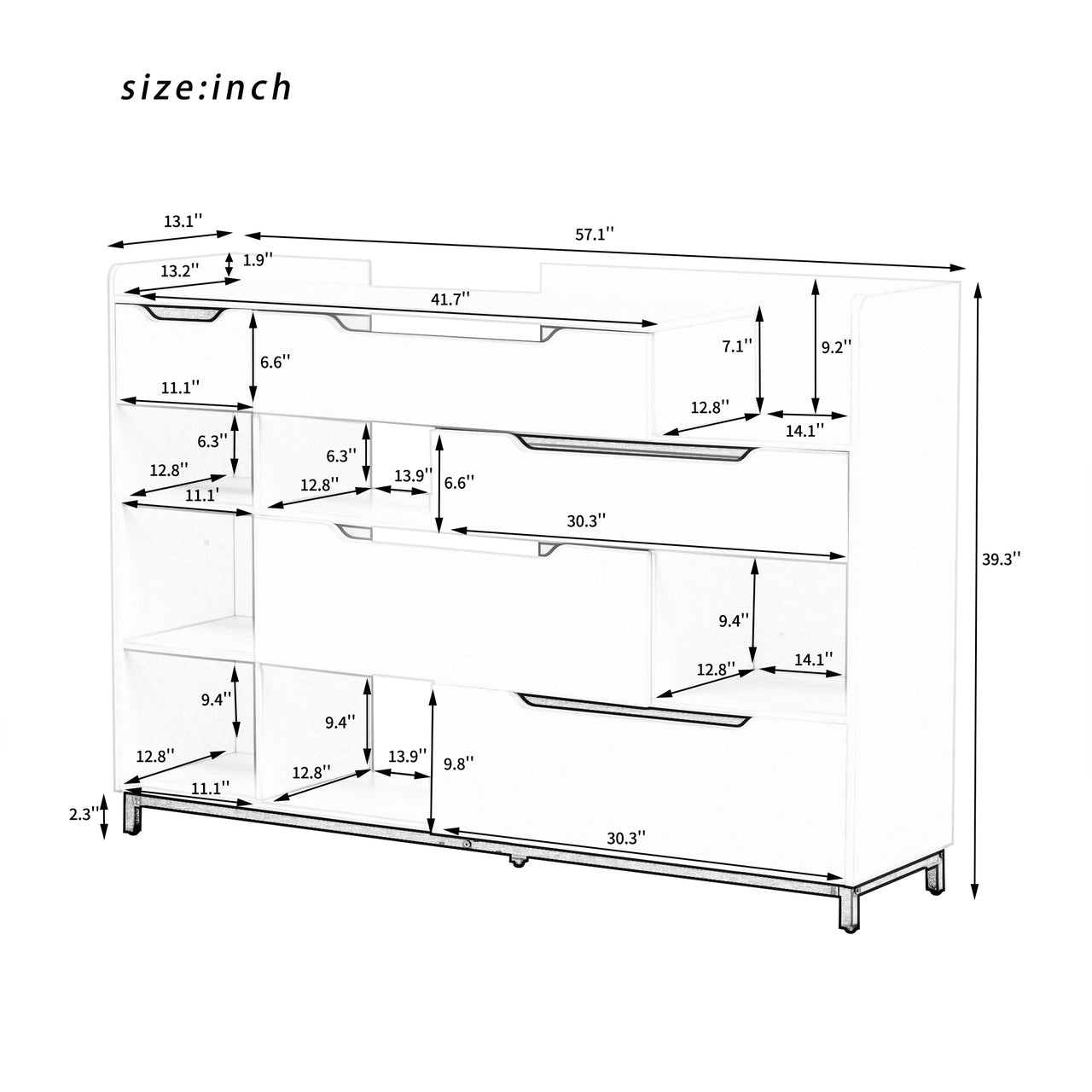 REVNIX 57" Sideboard