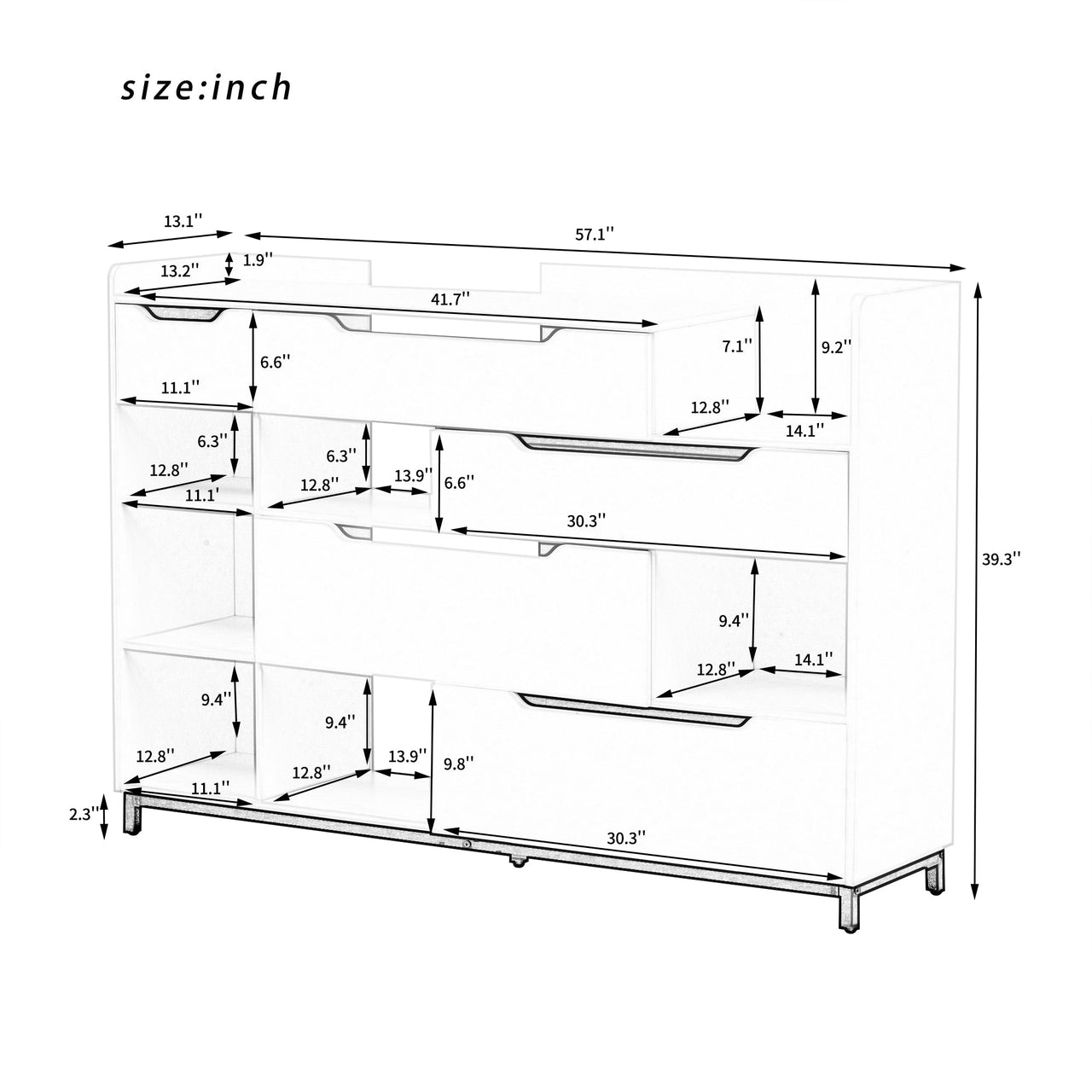 REVNIX 57" Sideboard