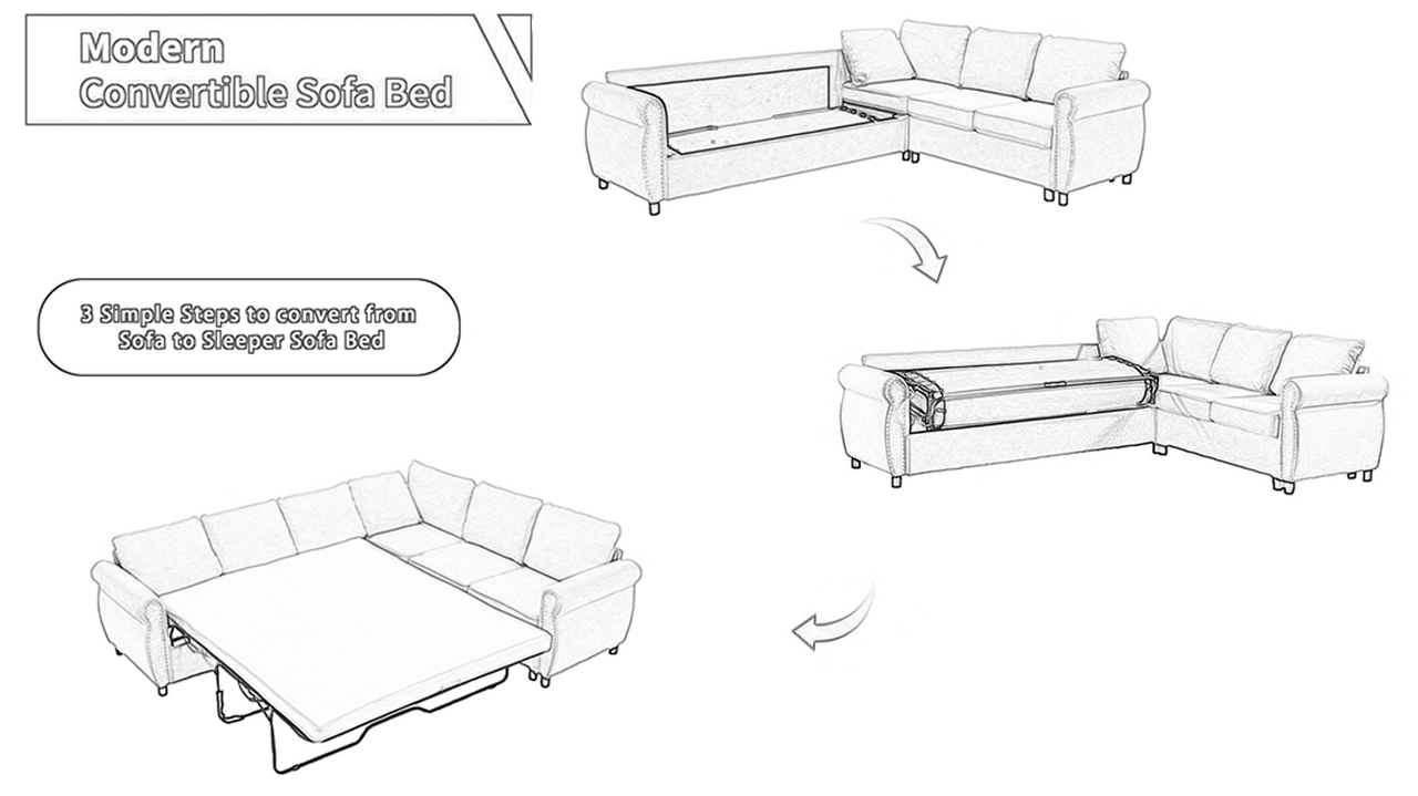 TREVIXA 104" Sectional Sofa