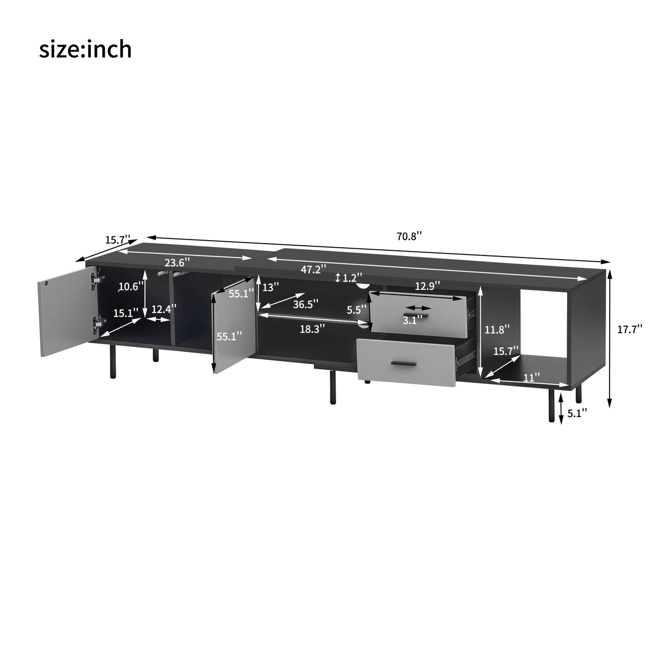 NOCTIS 71" TV Stand