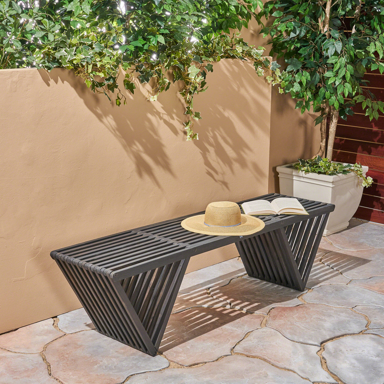 QYNTEX 63" Outdoor Bench